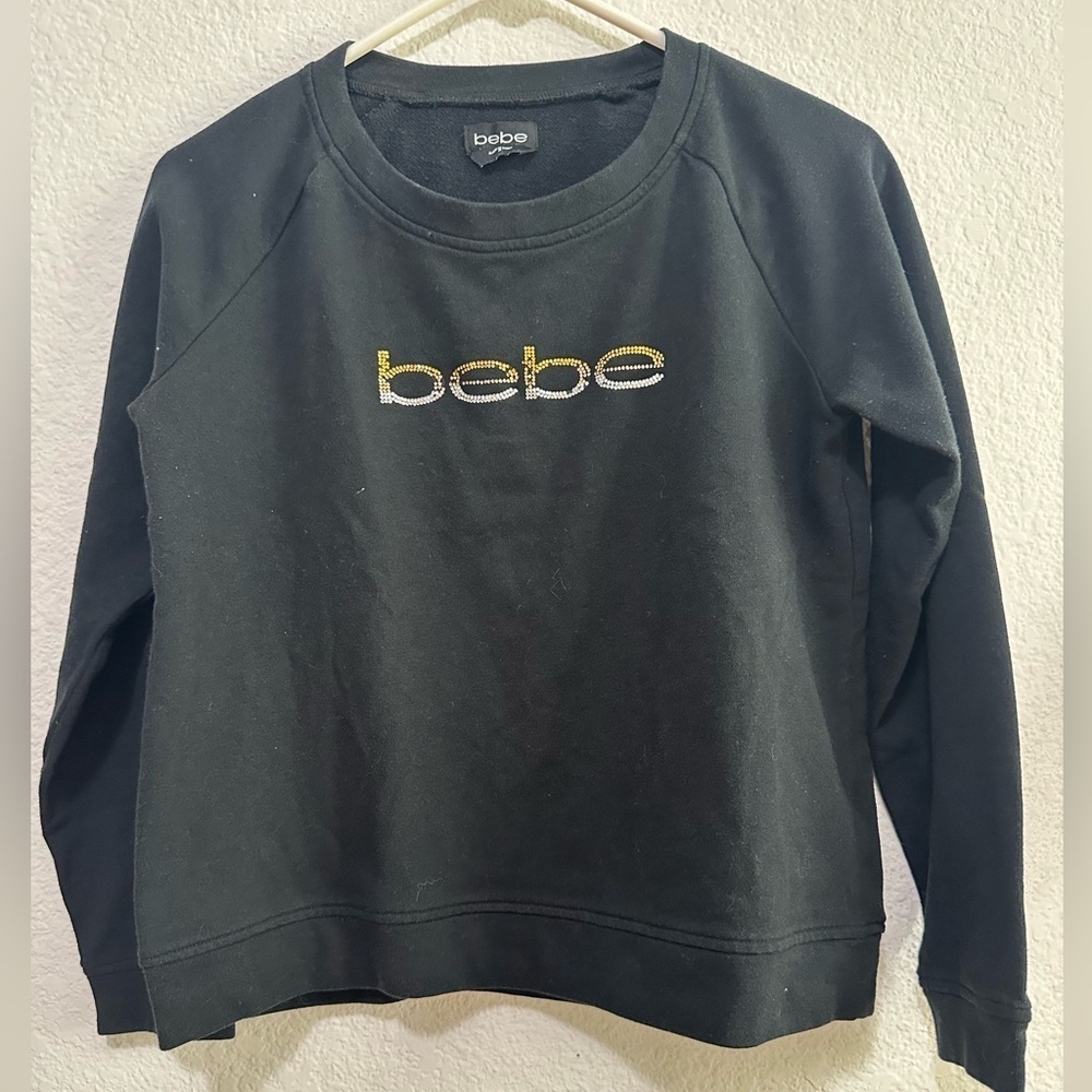 Bebe Black Long Sleeves Top size M